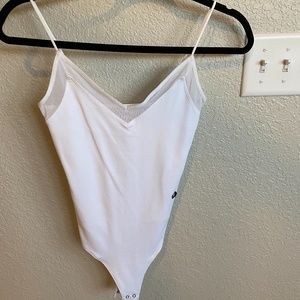 White Abercrombie Onsie XS